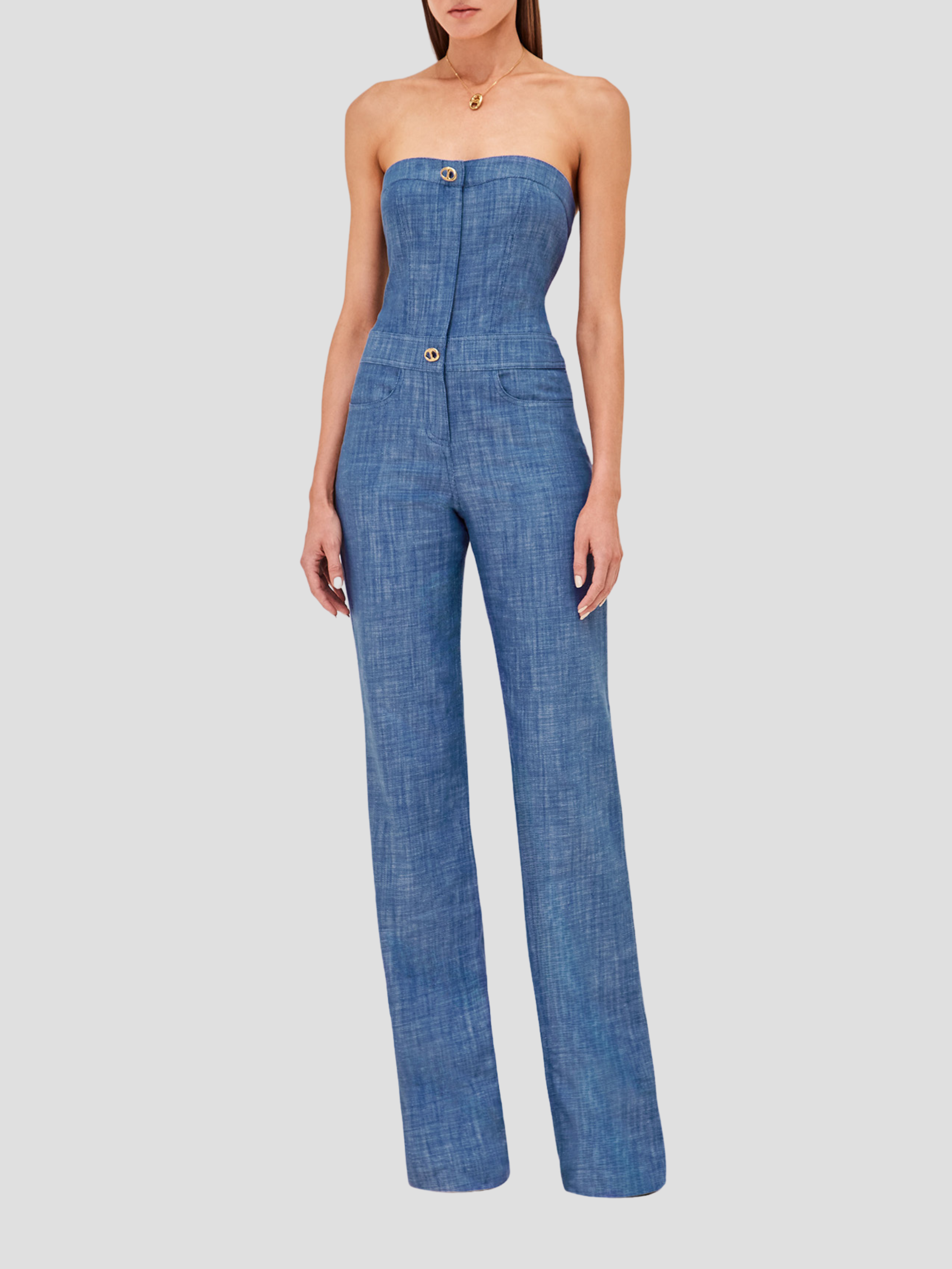 Free Spirit Chambray Denim Jumpsuit
