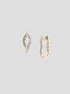 Double Diamond Pavé Wave Hoop,Bondeye,- Fivestory New York