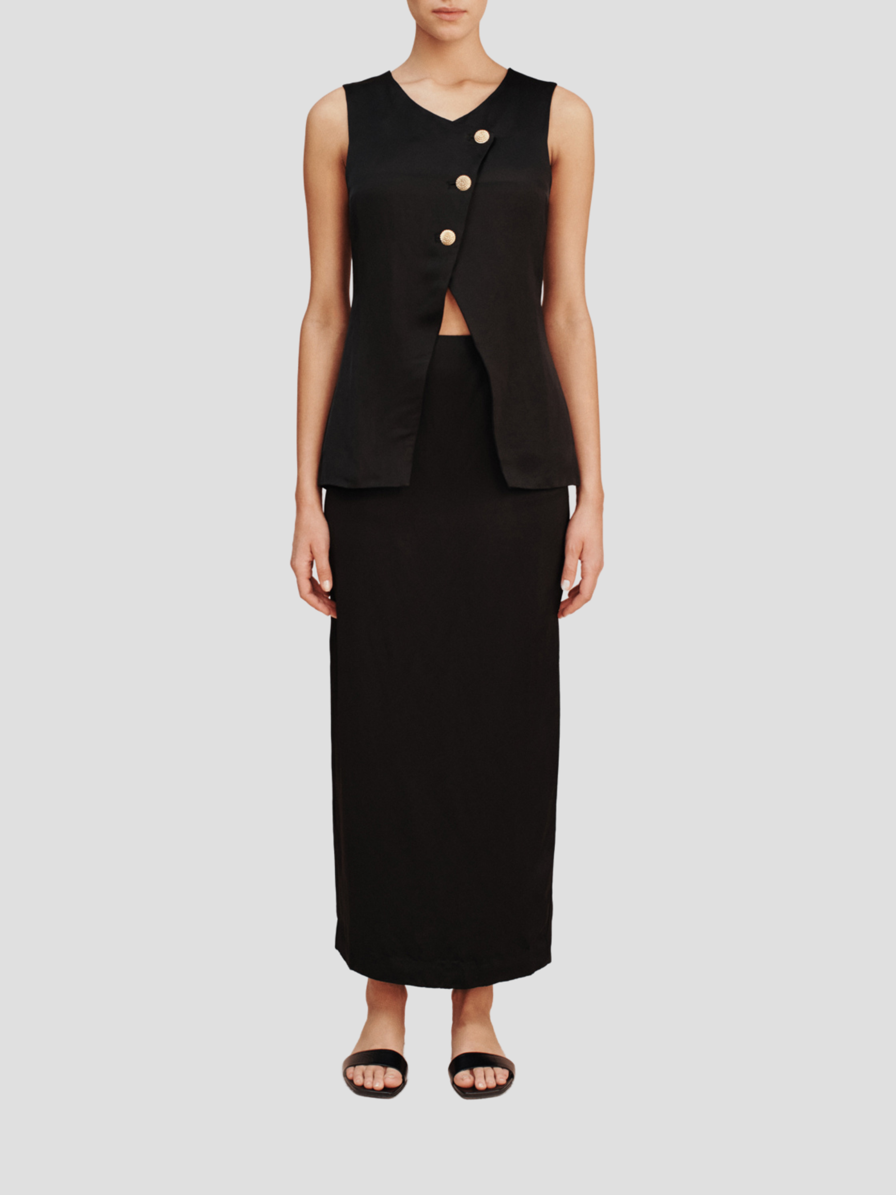 Black Gigi Pencil Midi Skirt,POSSE,- Fivestory New York