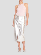 Oaklin Silver Midi Skirt,Staud,- Fivestory New York