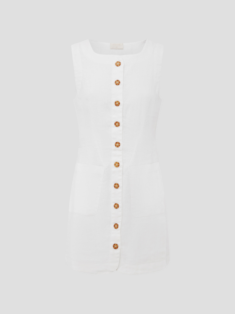 Ivory Emma Button-Down Mini Dress,POSSE,- Fivestory New York