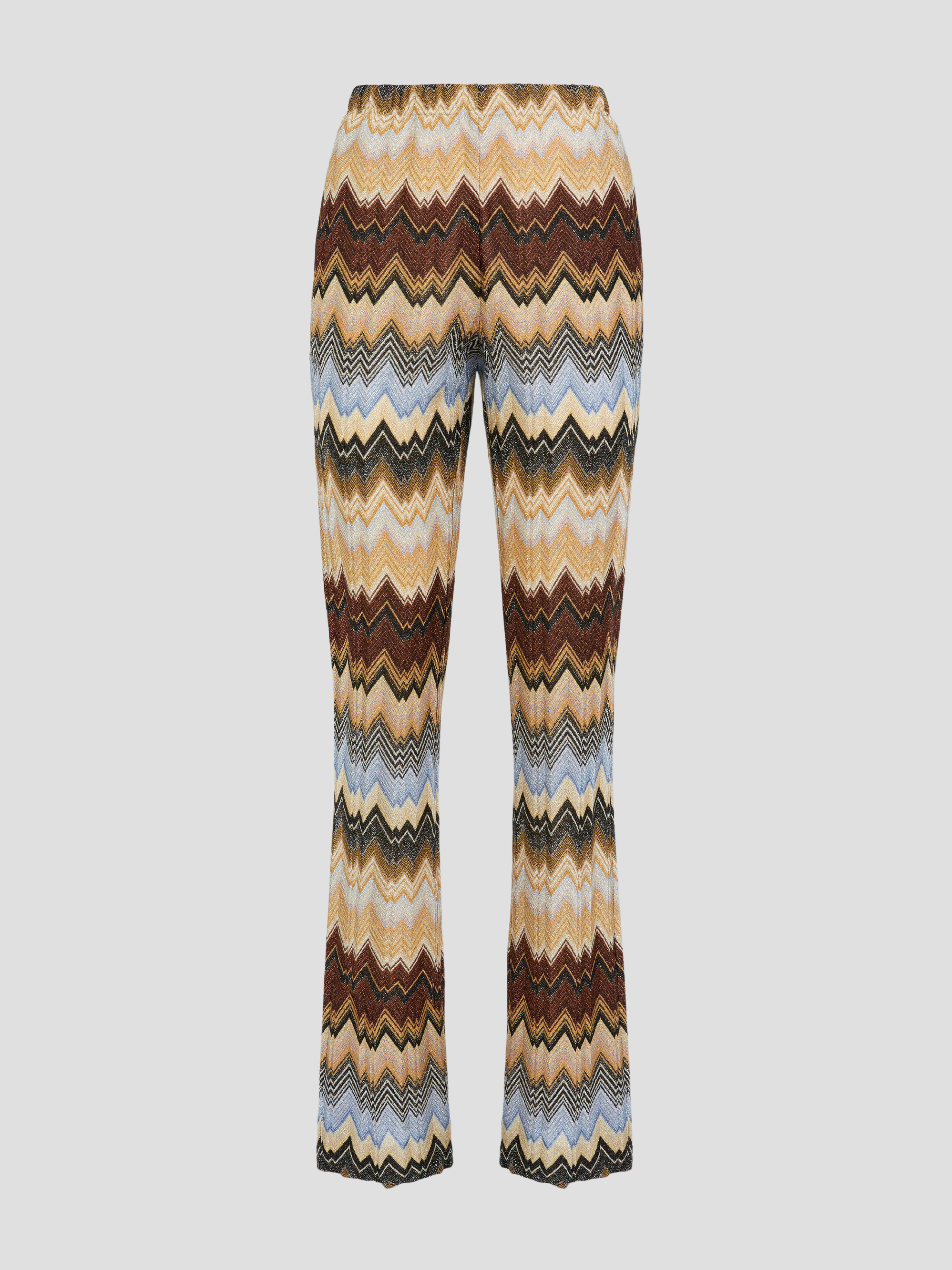 Brown Multi Zig Zag Pant,MISSONI,- Fivestory New York