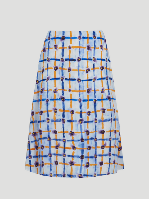 Printed Crepe de Chine Midi Skirt,Marni,- Fivestory New York