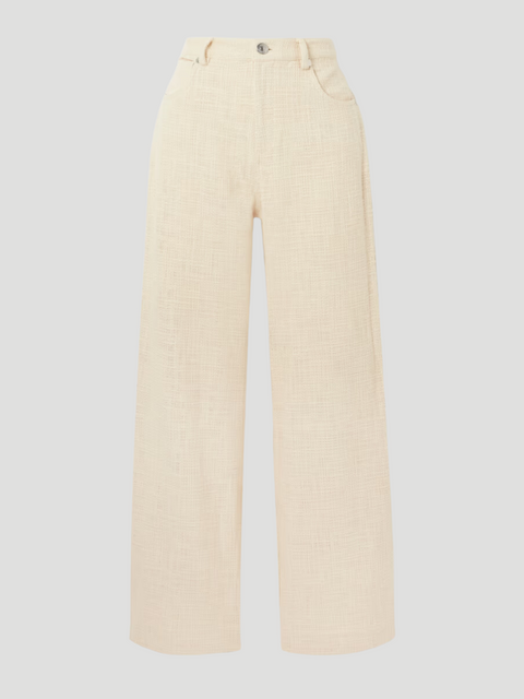 Grayson Cotton Tweed Wide-Leg Pants,Staud,- Fivestory New York