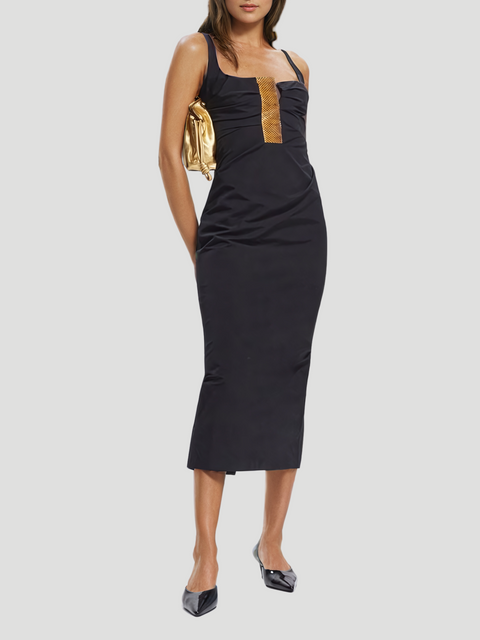 Sierra Gathered Crepe Midi Dress,16Arlington,- Fivestory New York