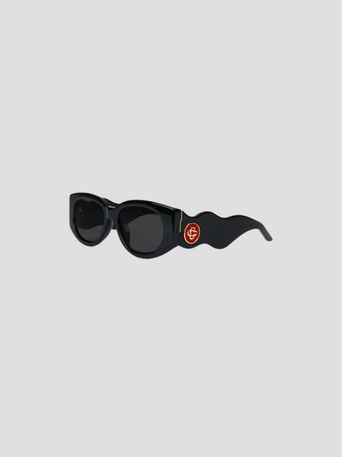 Memphis Wave Sunglasses in Black,CASABLANCA,- Fivestory New York