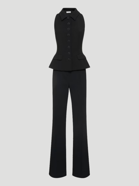 Black Tailored Jumpsuit,SELF PORTRAIT,- Fivestory New York
