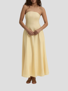 Favorite Daughter | The Favorite Linen Dress in Yellow | FIVESTORYNY.COM Fivestory Favorite Daughter | The Favorite Linen Dress in Yellow | FIVESTORYNY.COM Fivestory