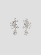 Raelynn Crystal Silver Plated Gem Cut Swarovski Cluster Stud Earrings,JENNIFER BEHR,- Fivestory New York