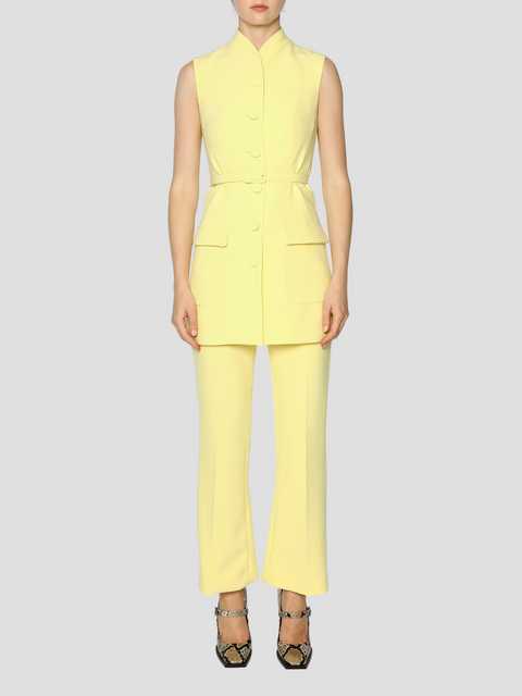 Yellow Paige Sleeveless Jacket,Huishan Zhang,- Fivestory New York