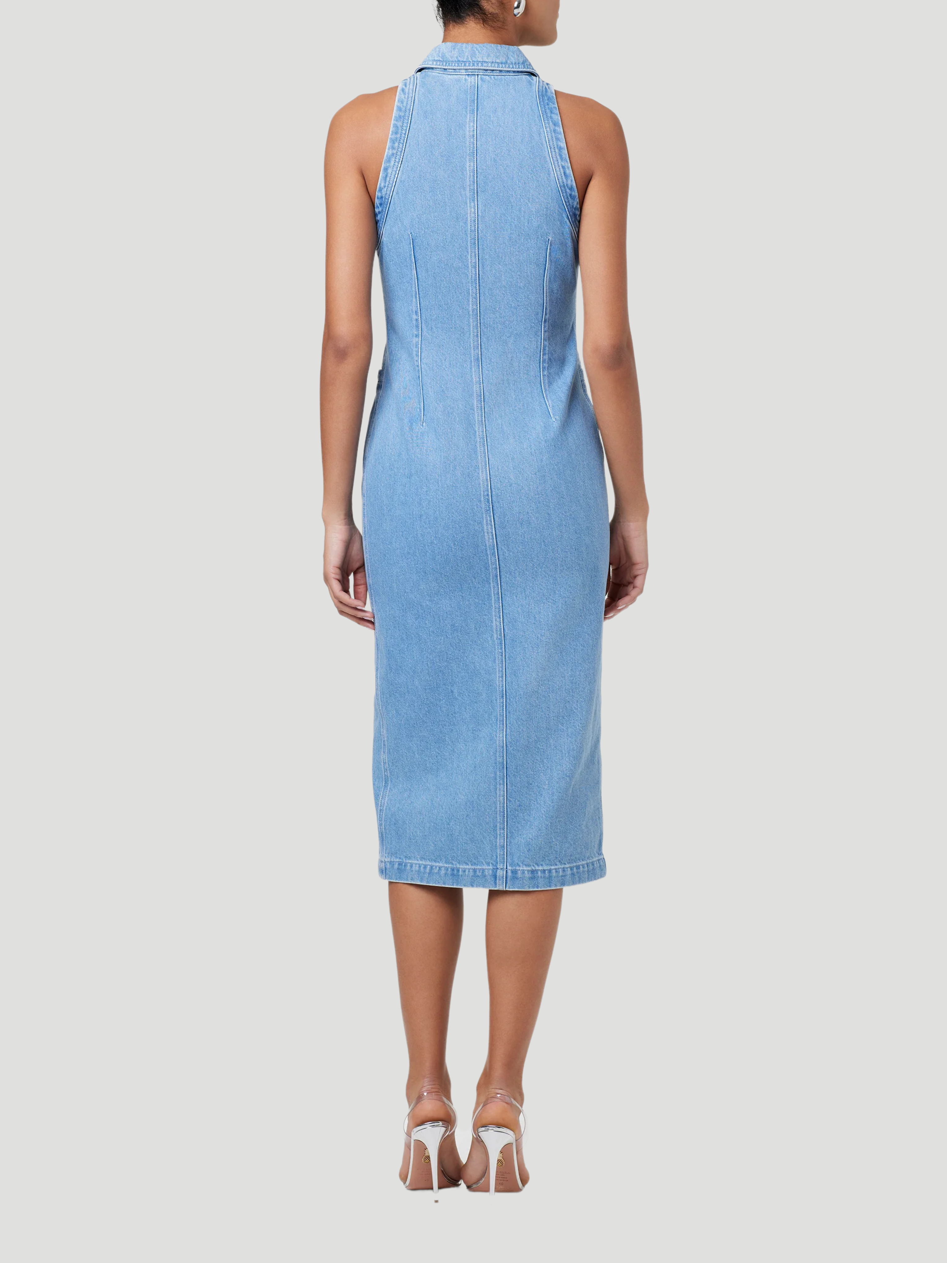 toccin denim dress Short Sleeve Button Front Denim Dress