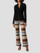 Brown Multi Zig Zag Pant,MISSONI,- Fivestory New York