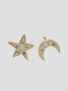 Star and Moon Studs,Sarah Gardner,- Fivestory New York