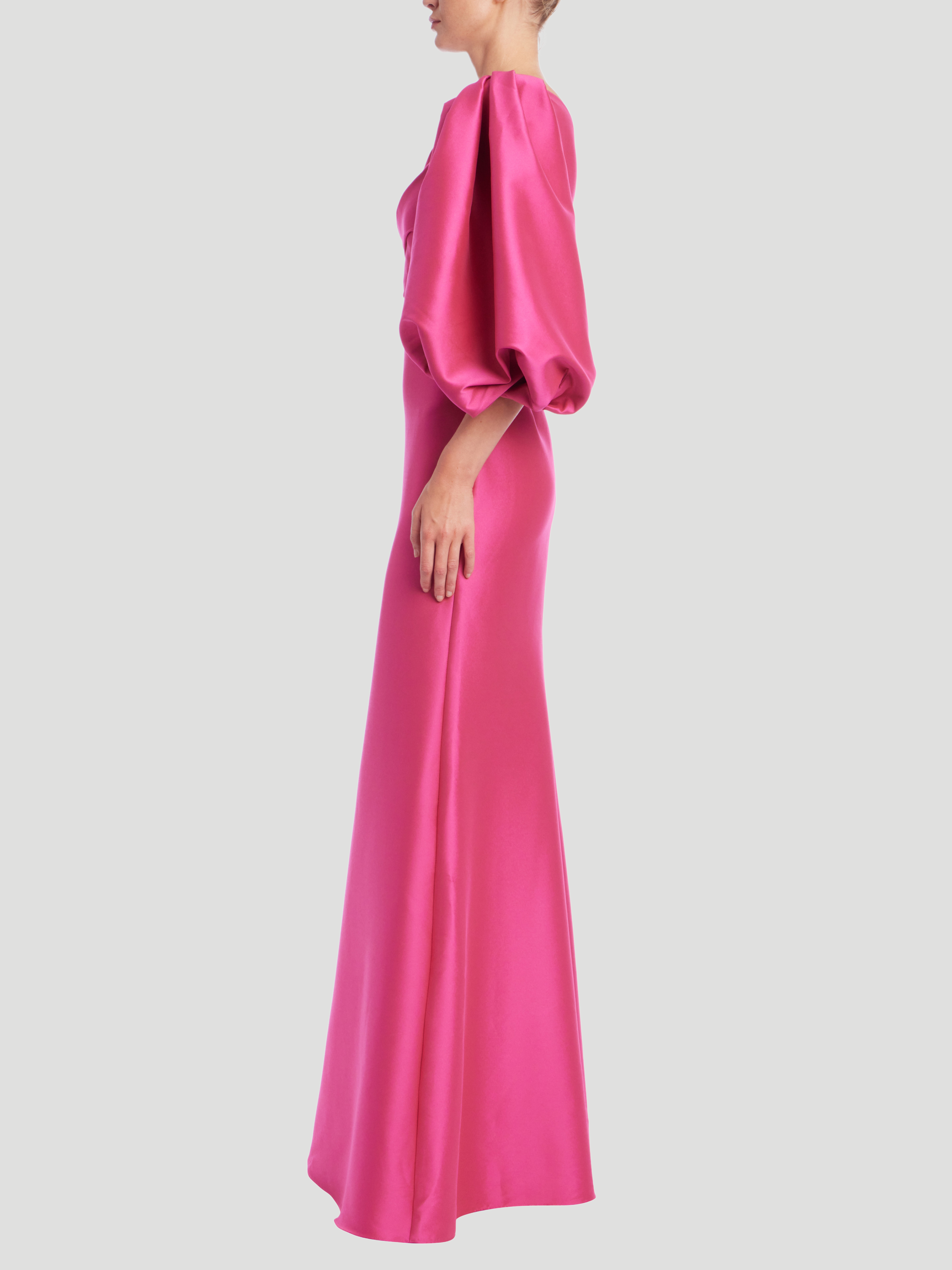one shoulder balloon sleeve dress One Shoulder Puff Sleeve Bodycon Mini Dress