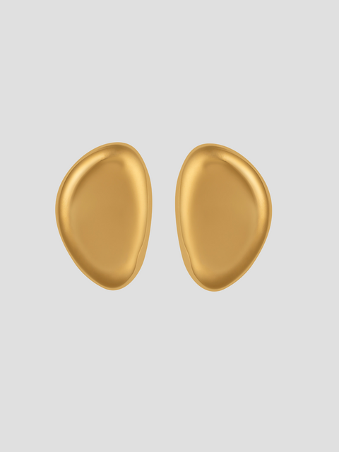 Small Oval Earring Gold,Christina Caruso,- Fivestory New York