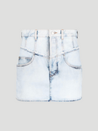 Narjis Washed Denim Mini Skirt,Isabel Marant,- Fivestory New York