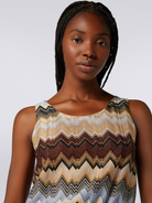 Brown Multi Zig Zag Tank Top,MISSONI,- Fivestory New York