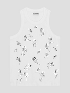 Rib Jersey Embellish Tank Top,Ganni,- Fivestory New York