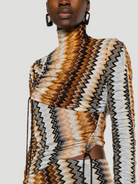 Printed Ruched Turtleneck Maxi Dress,MISSONI,- Fivestory New York