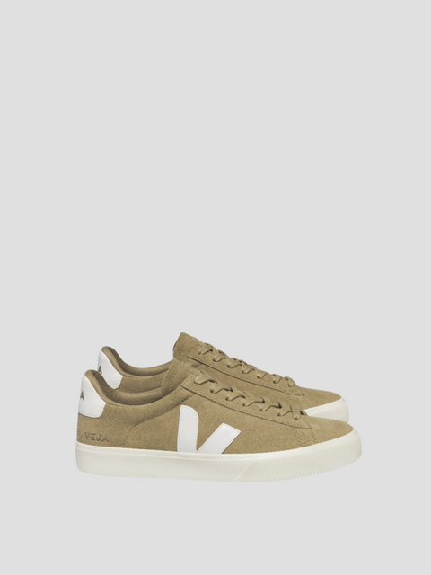 Campo Suede Leather Sneaker in Dune White,Veja,- Fivestory New York