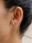 Star and Moon Studs,Sarah Gardner,- Fivestory New York