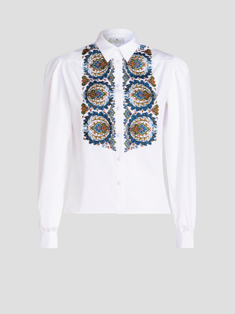 Paisley Cotton-Poplin Shirt,Etro,- Fivestory New York