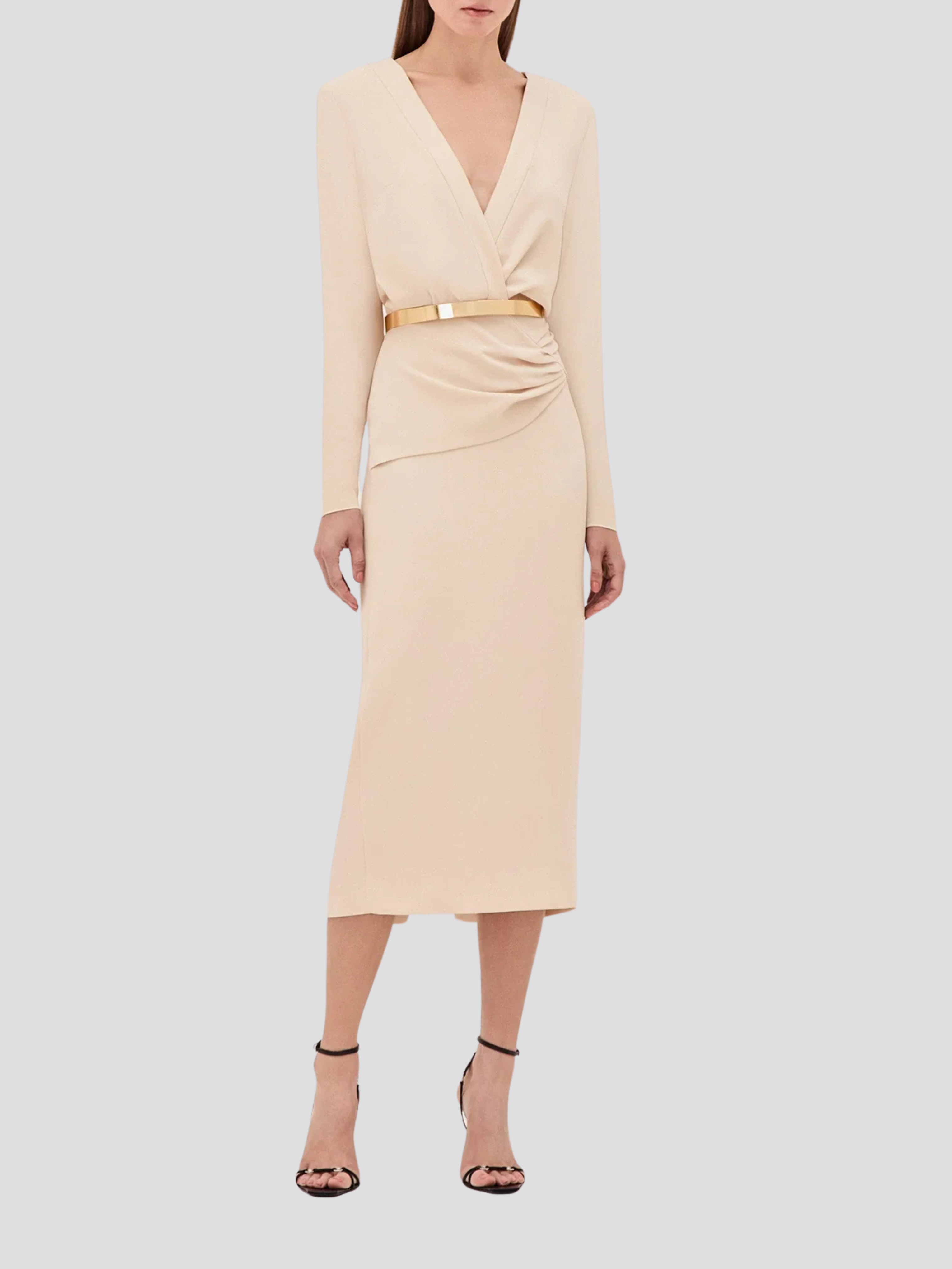 alexis beige dress Alexis | Side Split Cami Dress
