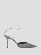 Saeda 85mm Silver Metallic Disco Suede with Crystal Embellishment,Jimmy Choo,- Fivestory New York