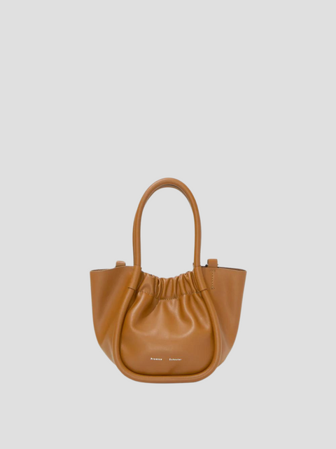 Cognac Extra Small Ruched Tote,PROENZA SCHOULER,- Fivestory New York