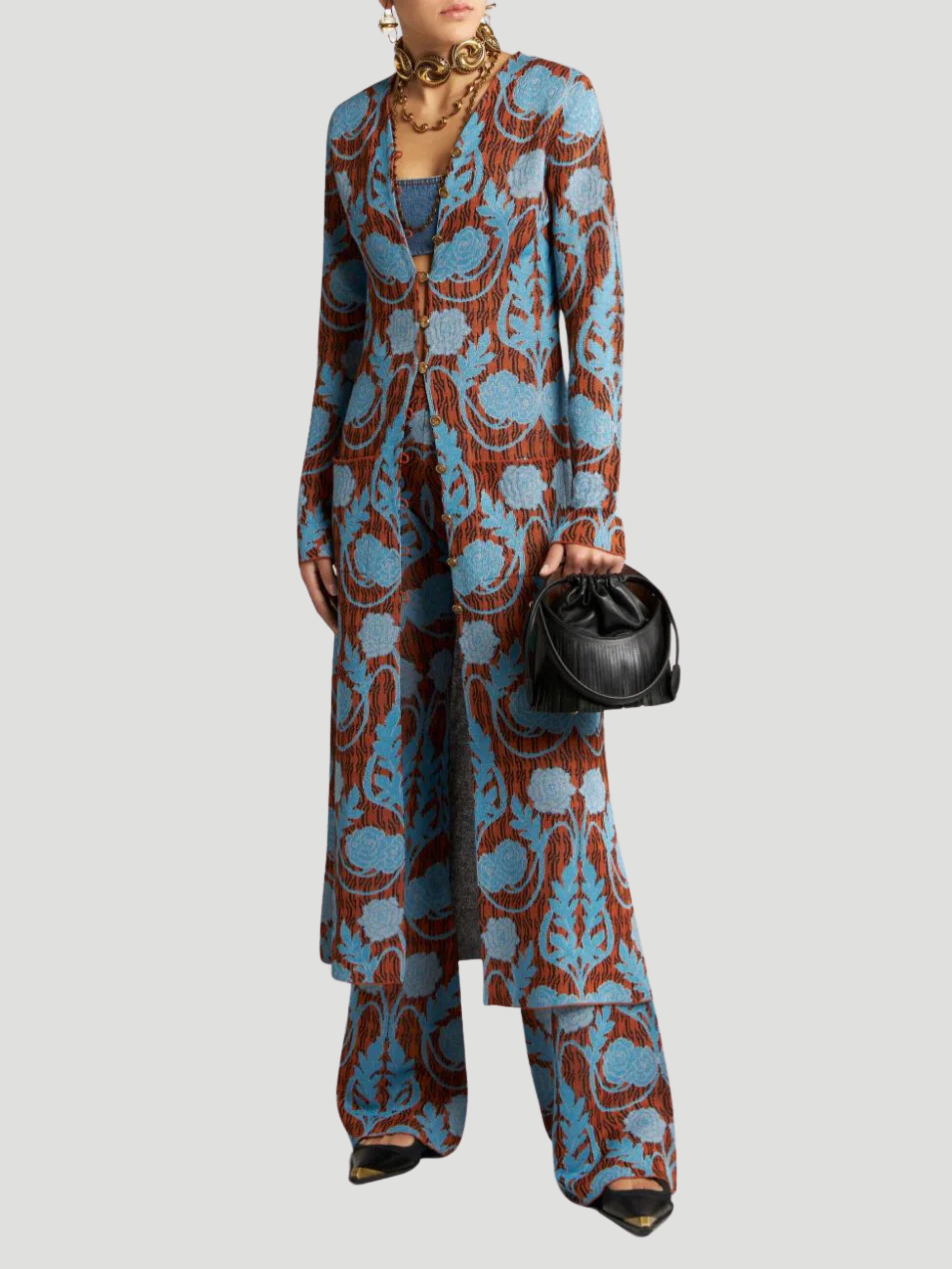 Floral-Jacquard Cardigan,Etro,- Fivestory New York