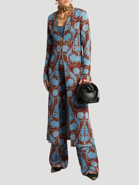 Floral Knit Jacquard Pants,Etro,- Fivestory New York