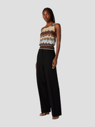 Brown Multi Zig Zag Tank Top,MISSONI,- Fivestory New York