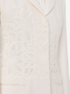 White Embroidered Jacket,Alberta Ferretti,- Fivestory New York