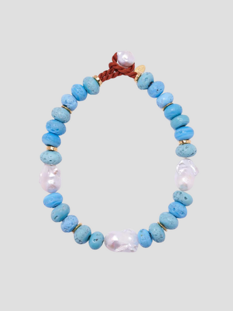 Blue Cloud Forest Collar Necklace,Lizzie Fortunato Jewels,- Fivestory New York