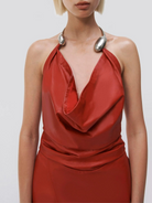 Calithea Draped Halter Midi Dress,SIMKHAI,- Fivestory New York