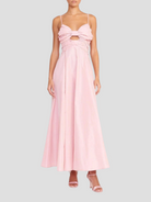 Dayanara Pink Bow-Front Midi Dress,Staud,- Fivestory New York