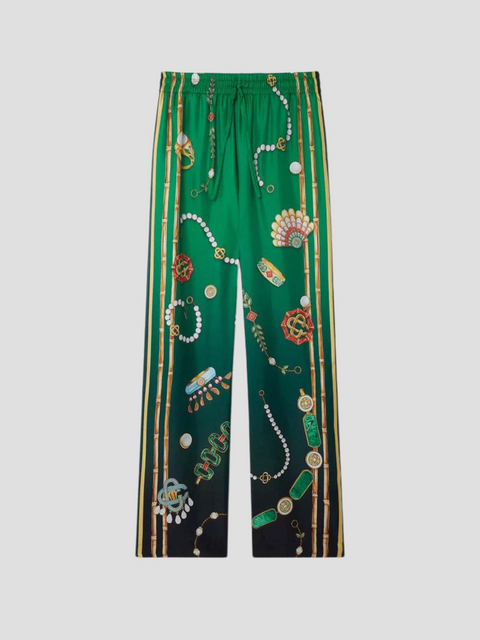 La Boite A Bijoux Silk Trousers,CASABLANCA,- Fivestory New York