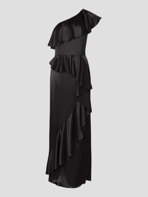 Sandrelli Asymmetric Dress in Black,Temperley London,- Fivestory New York