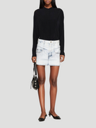 Narjis Washed Denim Mini Skirt,Isabel Marant,- Fivestory New York