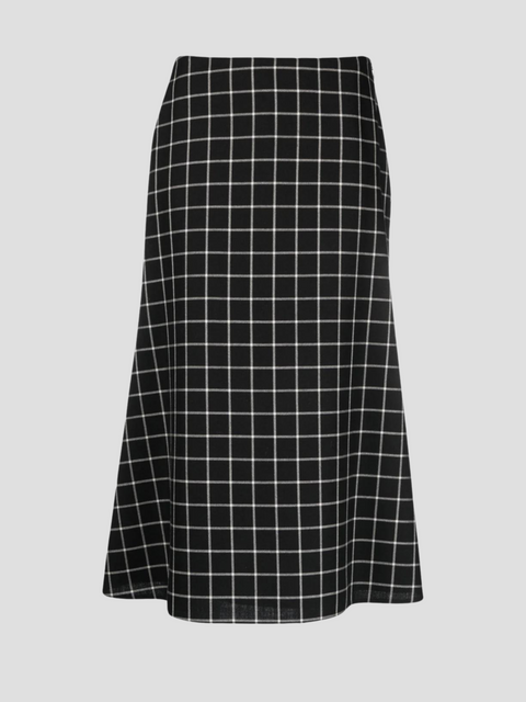 Check A-Line Wool Midi Skirt,MARNI,- Fivestory New York