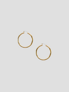 Gold Medium Sleek Hoops,elaMariie,- Fivestory New York