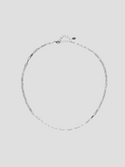 Rhodium Dainty Link Necklace,elaMariie,- Fivestory New York