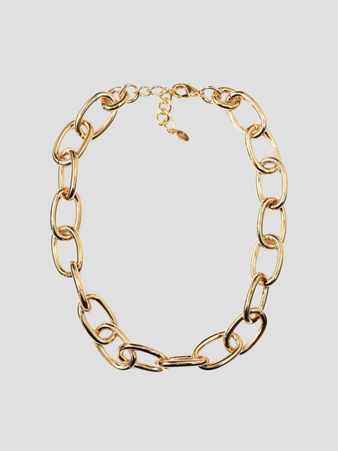 Gold Great Link Necklace,elaMariie,- Fivestory New York