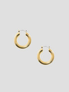 Gold Small Sleek Hoops,elaMariie,- Fivestory New York