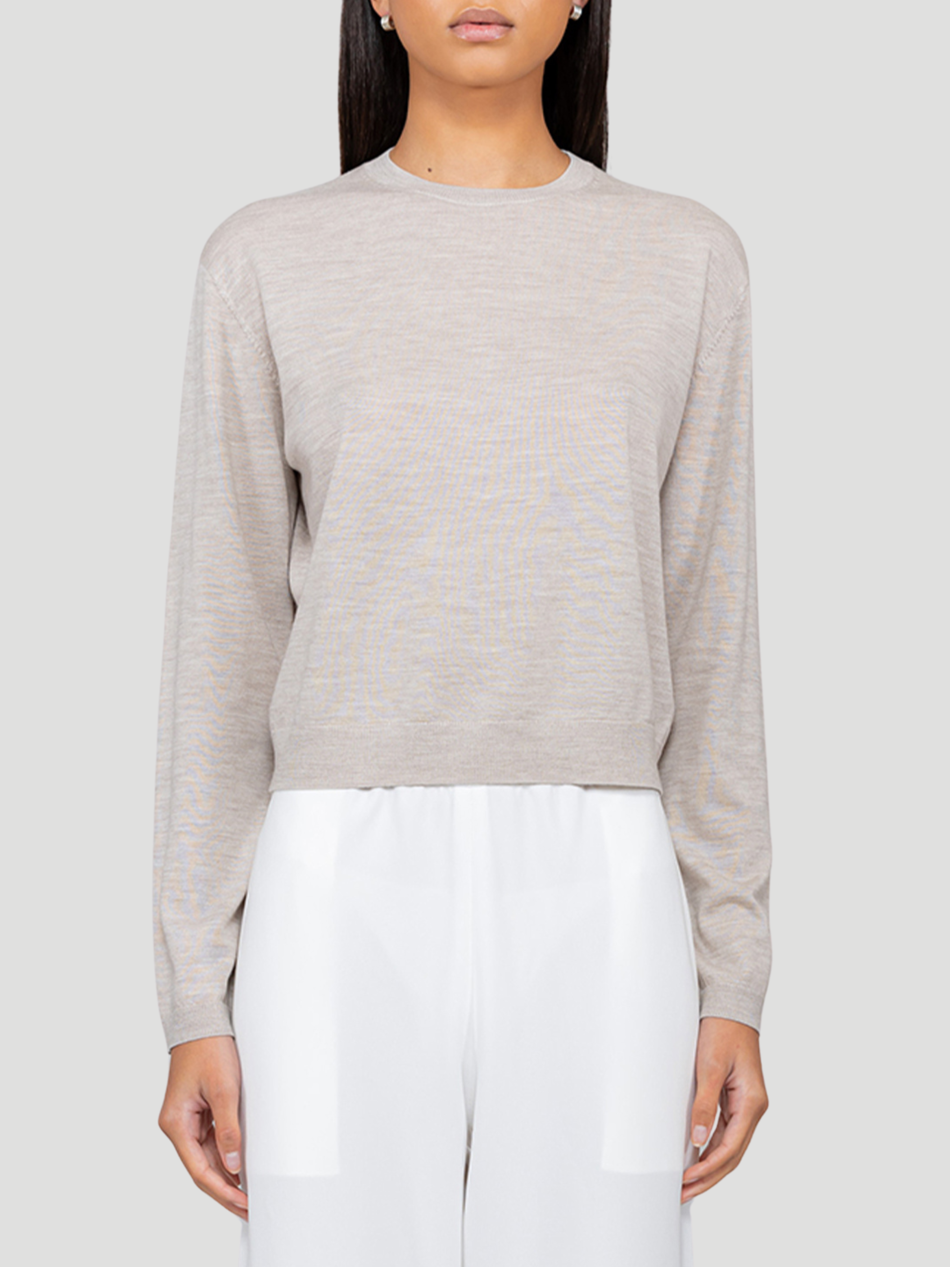 Oatmeal James Classic Crewneck,Leset,- Fivestory New York