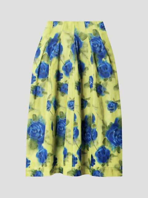 Lemonade Floral A-Line Midi Skirt,Marni,- Fivestory New York
