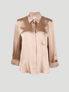 Boyfriend Shirt in Champagne Silk,TWP,- Fivestory New York