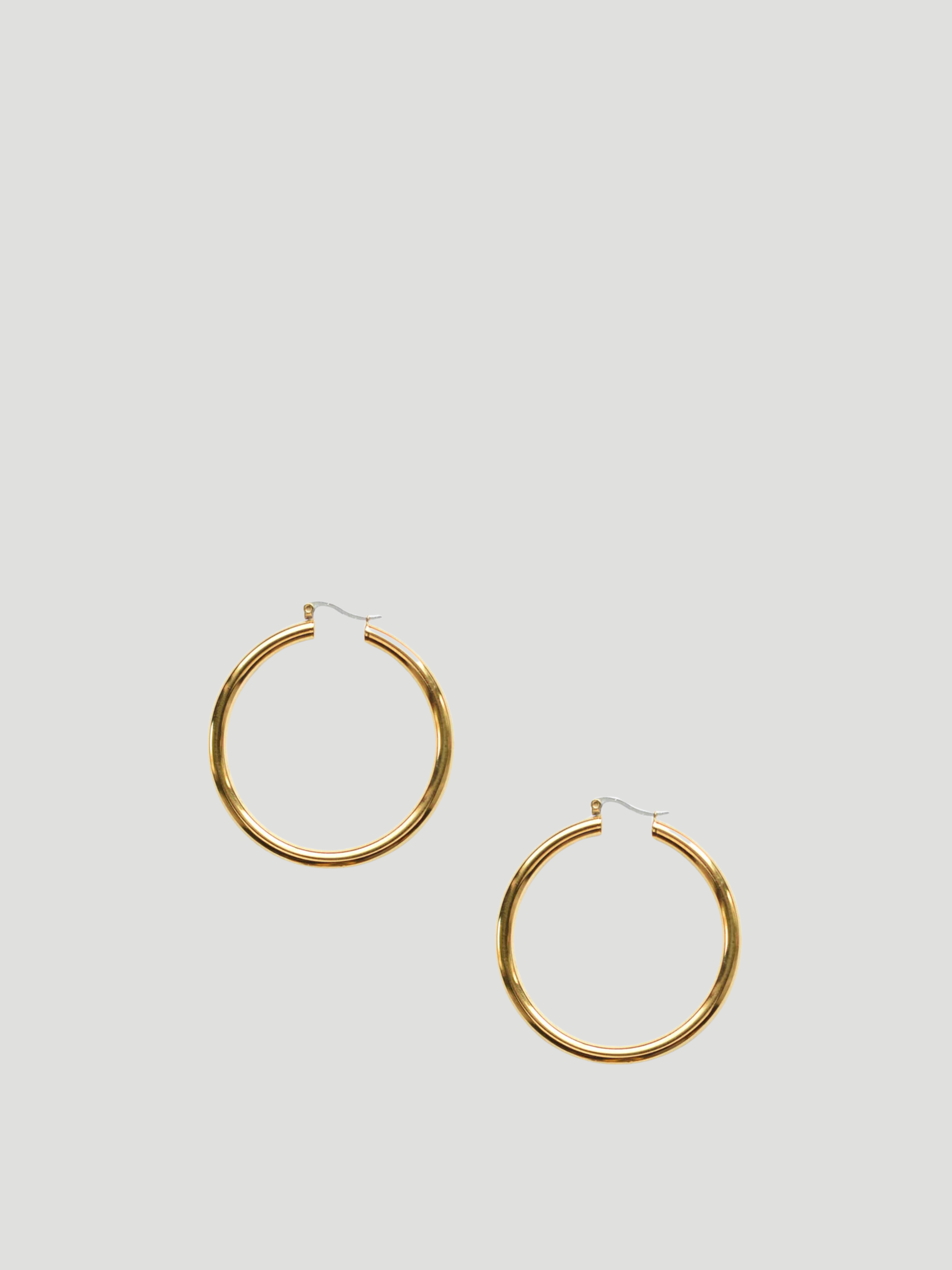 Gold Large Sleek Hoop Earrings,elaMariie,- Fivestory New York