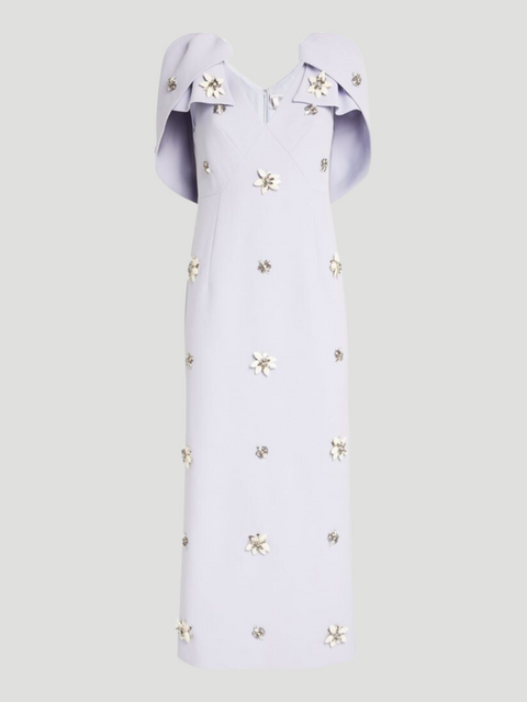 Rosella Floral Embellished Midi Dress,HUISHAN ZHANG,- Fivestory New York