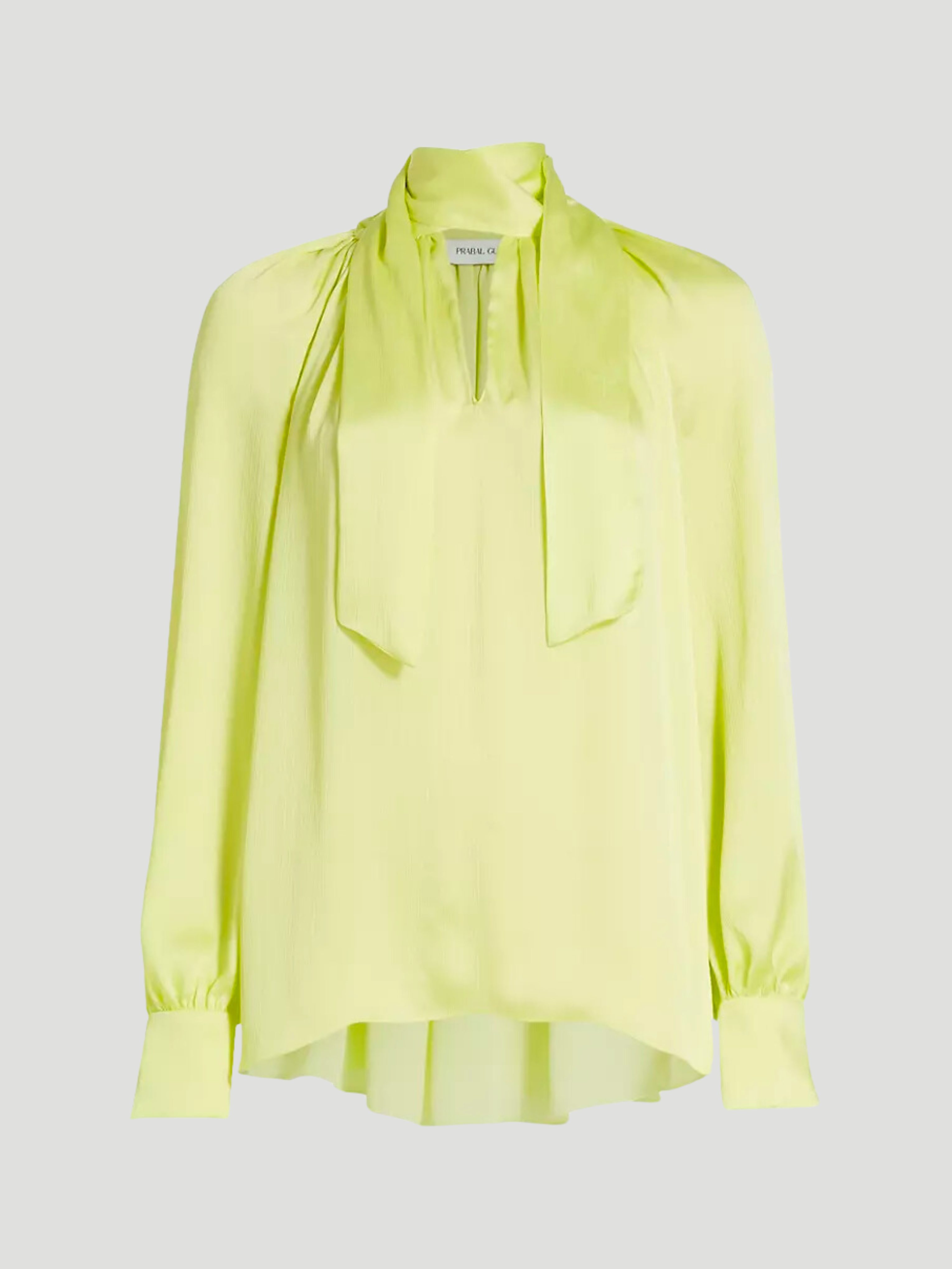 Lemon Tie Front Poet Blouse Fivestory New York